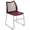 Flash Furniture Burgundy Plastic Stack Chair RUT-498A-BY-GG - alternate 5